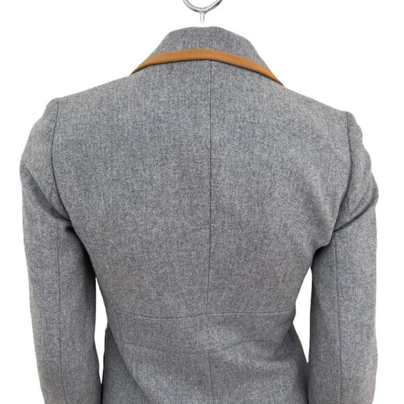 J.CREW Wool Blend Silk Trimmed Preppy Blazer Jacket in Gray SZ 2 - Picture 7 of 15